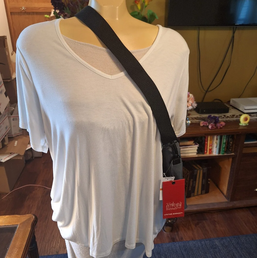 Black and Gray Messenger Bag